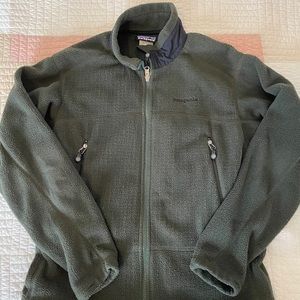 Patagonia Fleecr Full Zip Olive Green Sz S
